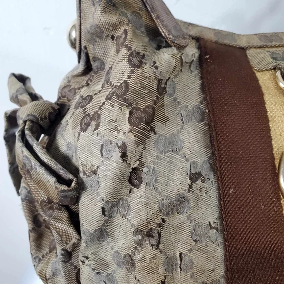 Gucci Monogram Crystal Web Horsebit Hobo Bag - Picture 8 of 16